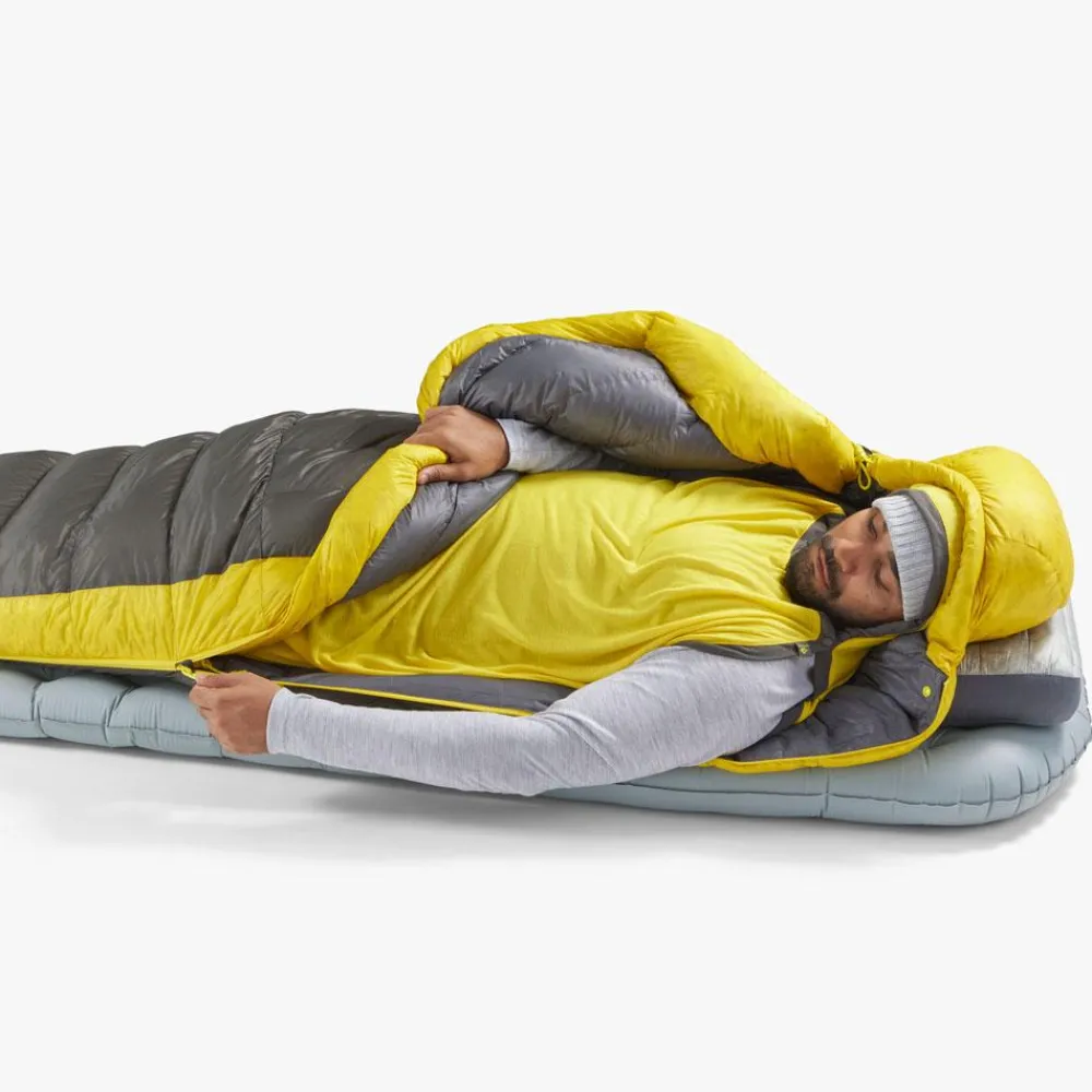 Hot Sac de couchage Spark -1°C/30°F Grey Yellow Sac De Couchage En Duvet