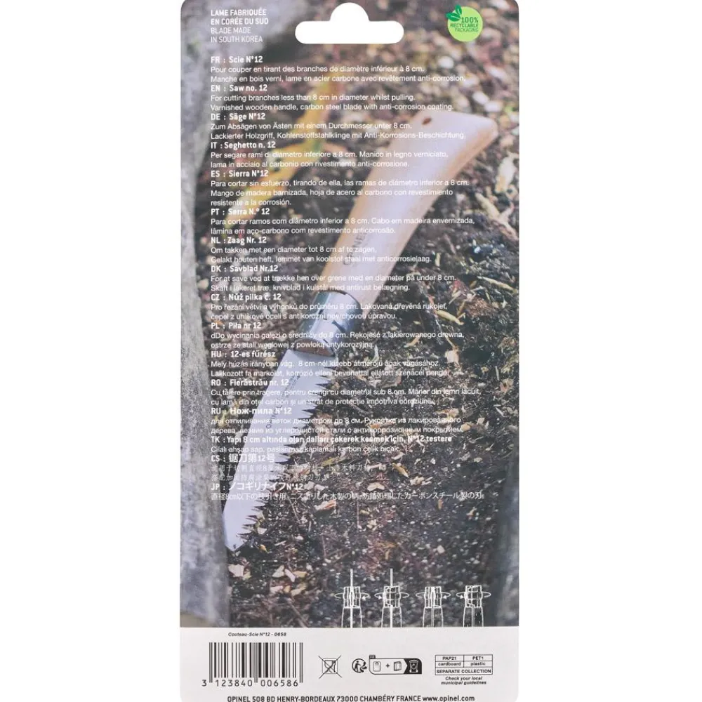 Accessoires Bivouac<Opinel Scie à chaîne N°12 Scie Blister Hêtre