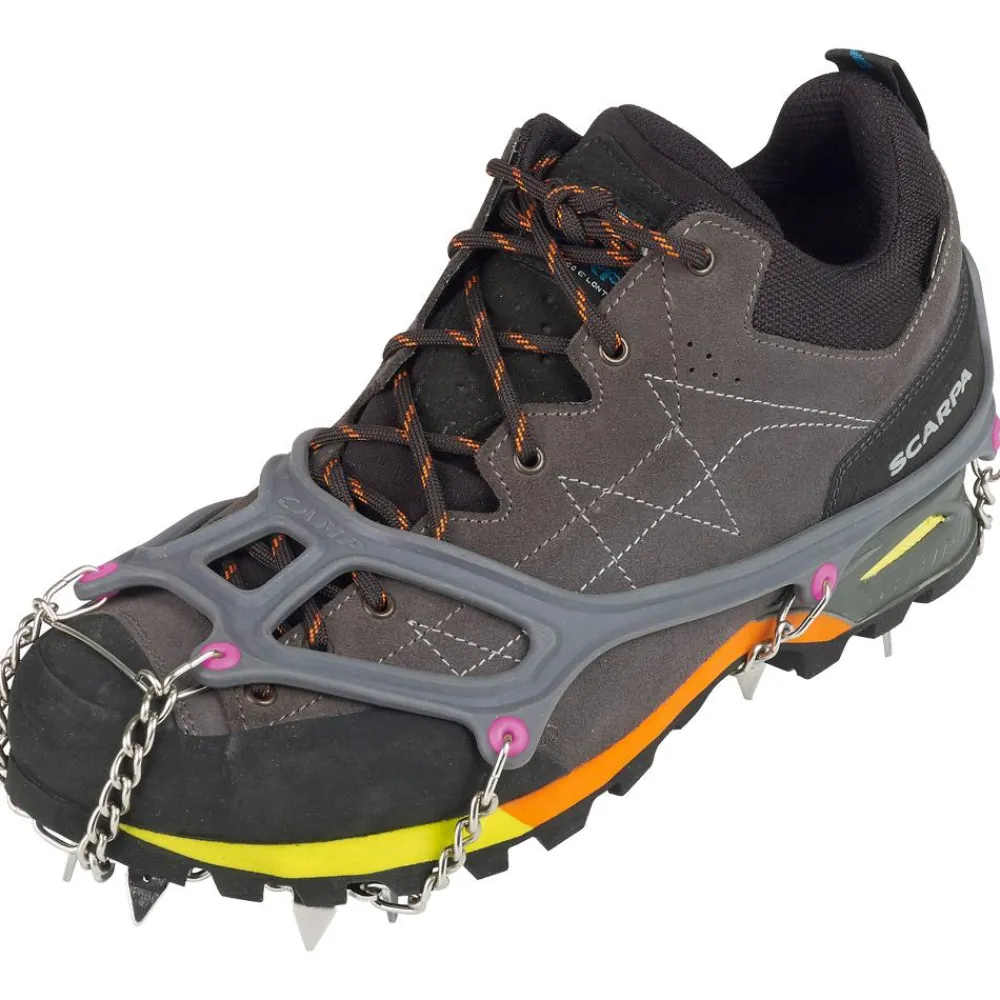Crampons Anti-Verglas|Après-Ski Femme<C.A.M.P. Semelle Antidérapante Ice Master Light Gris