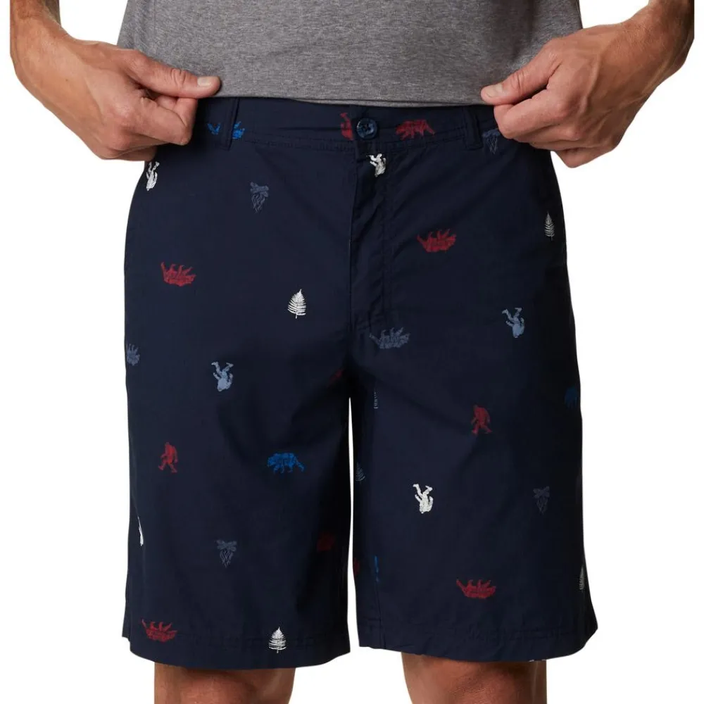 Pantalon - Short<Columbia Short M's Washed Out Printed Short Collegiate Navy Camp