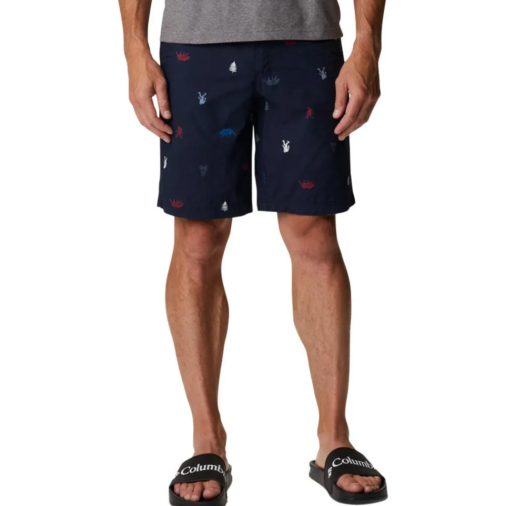 Pantalon - Short<Columbia Short M's Washed Out Printed Short Collegiate Navy Camp