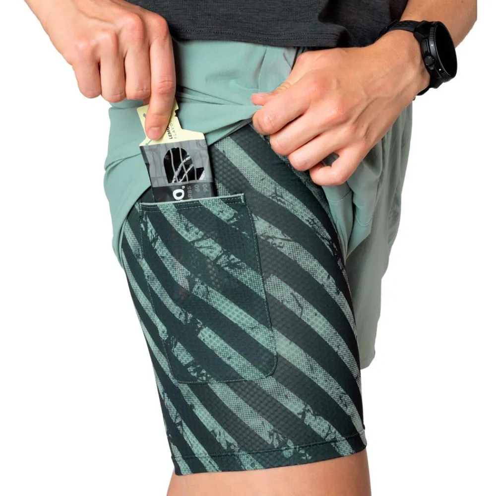New Short de trail Trail 2In1 Short W Jadelite Short Trail|Vêtements De Trail