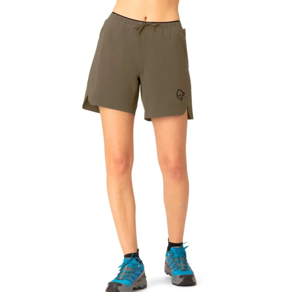 Clearance Short de trail senja flex1 8" Shorts W's Olive Night Vêtements De Trail|Short Trail