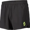 New Short de trail Rc Run Split Short Black Yellow Short Trail|Vêtements De Trail