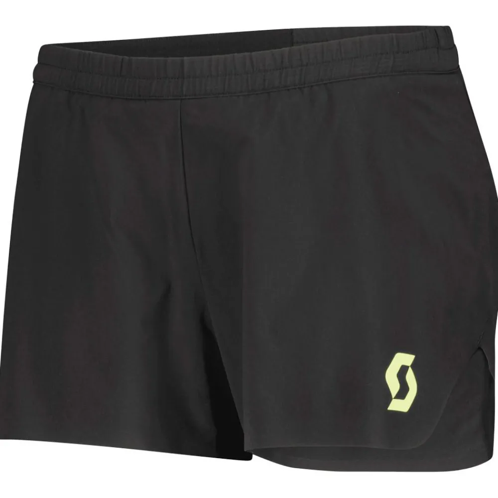 Hot Short de trail Split Shorts W's Rc Run Black Yellow Short Trail|Vêtements De Trail