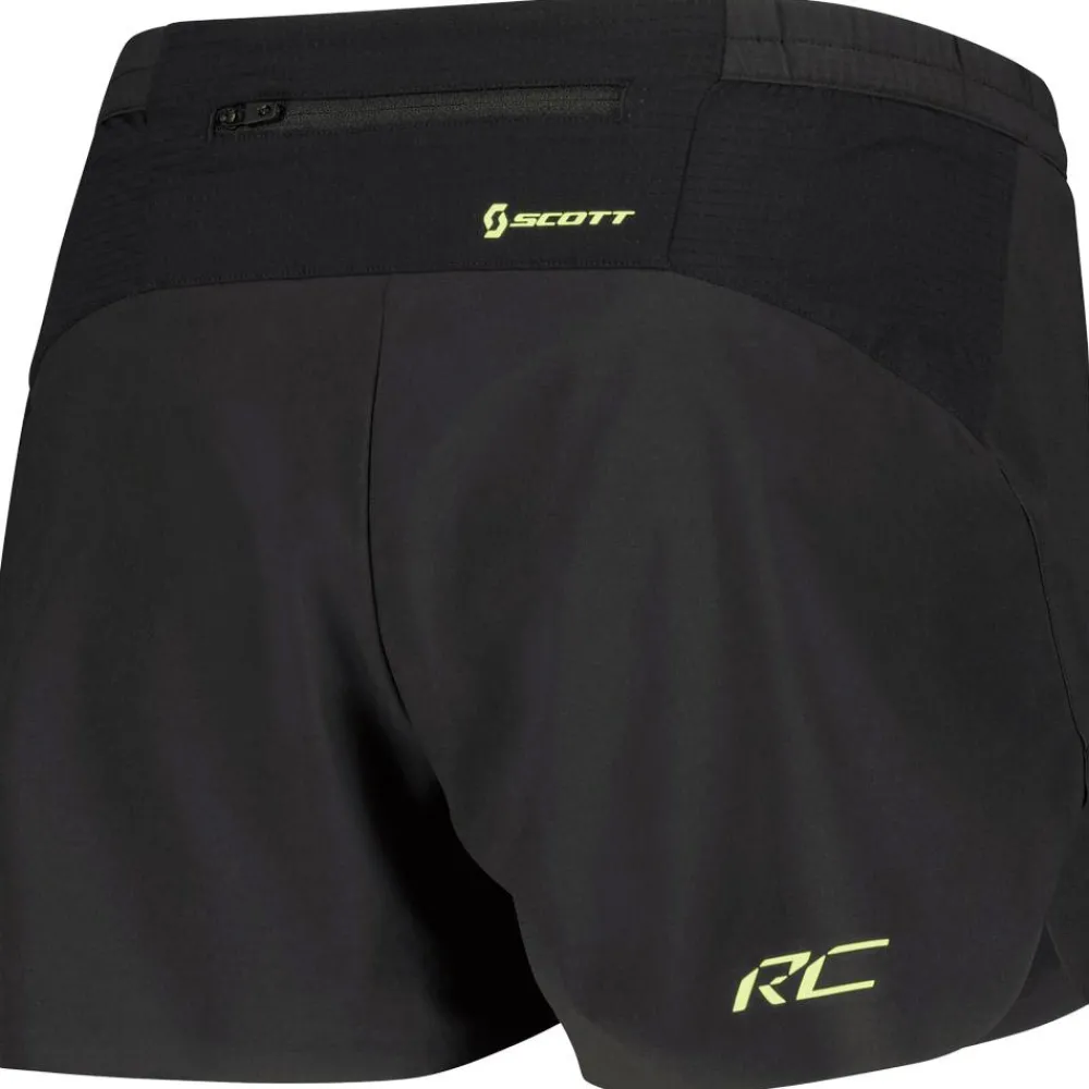 Hot Short de trail Split Shorts W's Rc Run Black Yellow Short Trail|Vêtements De Trail