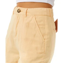 Clearance Short Premium Linen Light Orange Pantalon - Short