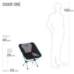 Best Siège camping Chair One Old Black Cyan Blue Siège De Camping|Accessoires Bivouac