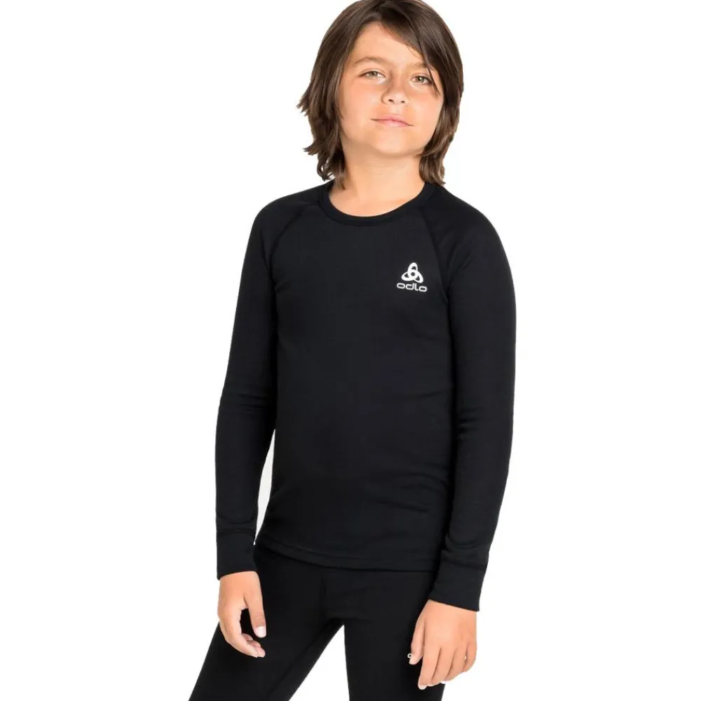 Sous-Vêtement Enfant|Sous-Vêtements Thermiques<Odlo Sous-vêtement techni. nordique Active Warm Eco Kids BI Top Crew Neck LS Black