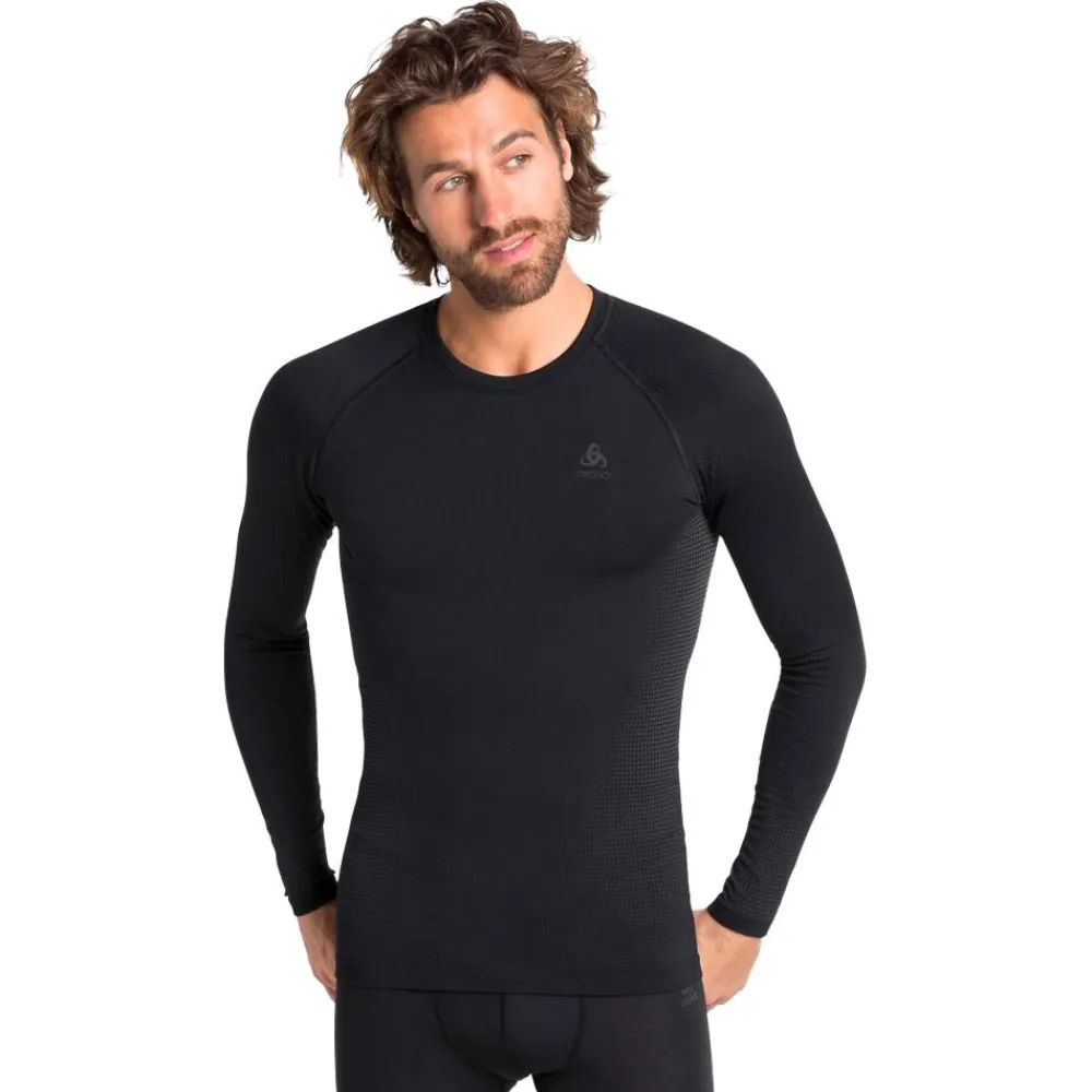 Sous-Vêtement Homme|Sous-Vêtements Thermiques<Odlo Sous-vêtement techni. nordique Performance Warm Eco LS Black Grahite Grey