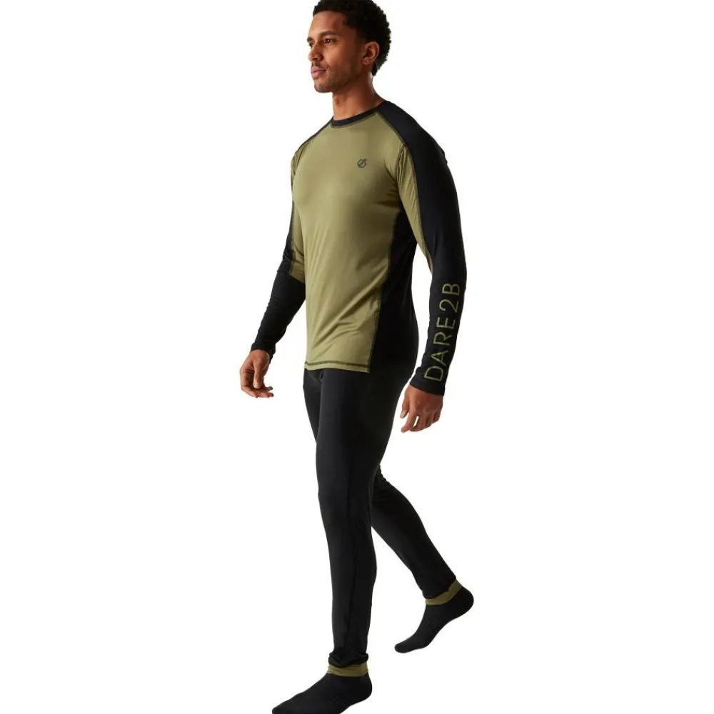 Sous-Vêtement Homme<DARE2B Sous-vêtement technique Exchange IIII Baselayer Set Black Martini Olive