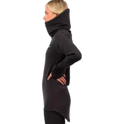 Clearance Sous-vêtement technique Icecold Merino Wool Gaiter Rib Top Black Femme Sous-Vêtement Femme