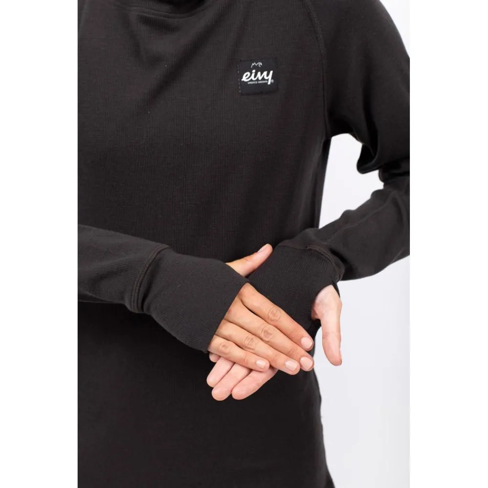 Clearance Sous-vêtement technique Icecold Merino Wool Gaiter Rib Top Black Femme Sous-Vêtement Femme