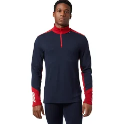 Sous-Vêtement Homme<Helly Hansen Sous-vêtement technique Lifa Merino Midweight 1/2 Zip 598 Navy