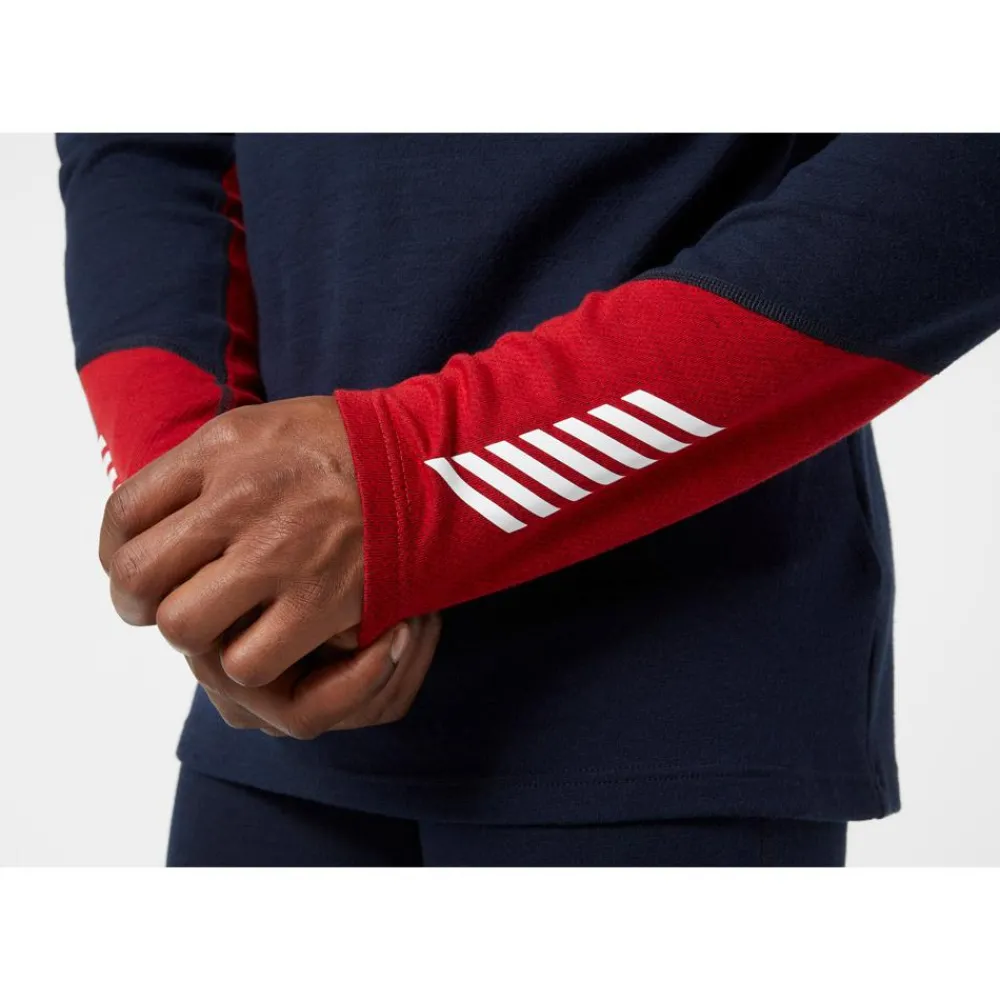 Sous-Vêtement Homme<Helly Hansen Sous-vêtement technique Lifa Merino Midweight 1/2 Zip 598 Navy