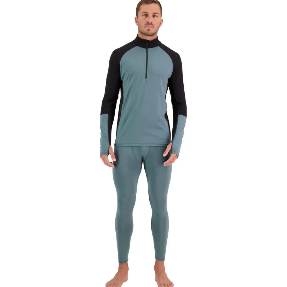Hot Sous-vêtement technique M's Olympus Half Zip Burnt Sage Black Homme Sous-Vêtement Homme