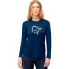 Discount Sous-vêtement technique PureUll Long Sleeve W's Indigo Night Femme Sous-Vêtement Femme