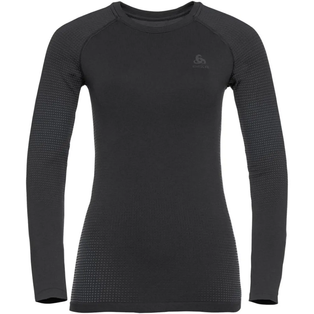Sous-Vêtements Thermiques|Sous-Vêtements Thermiques<Odlo Sous-vêtement technique Performance Warm Eco Top Crew Neck Ls Wmn Black Graphite Grey Black