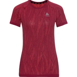 Sous-vêtement technique Blackcomb Light Eco BI Top Crew Neck S/S Raspberry Fudge/ Space Dye Femme Sous-Vêtement Femme