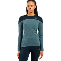 Sous-Vêtement Femme<Odlo Sous-vêtement technique Revelstoke Pw 150 Top W Provincial Blue Dark Sapphir