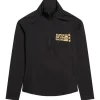 Outlet Sous-vêtement technique Logo Baselayer Halfzip Top Black Femme Sous-Vêtement Femme