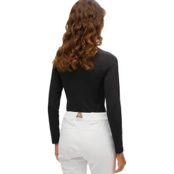 Outlet Sous-vêtement technique Logo Baselayer Halfzip Top Black Femme Sous-Vêtement Femme