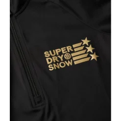Outlet Sous-vêtement technique Logo Baselayer Halfzip Top Black Femme Sous-Vêtement Femme
