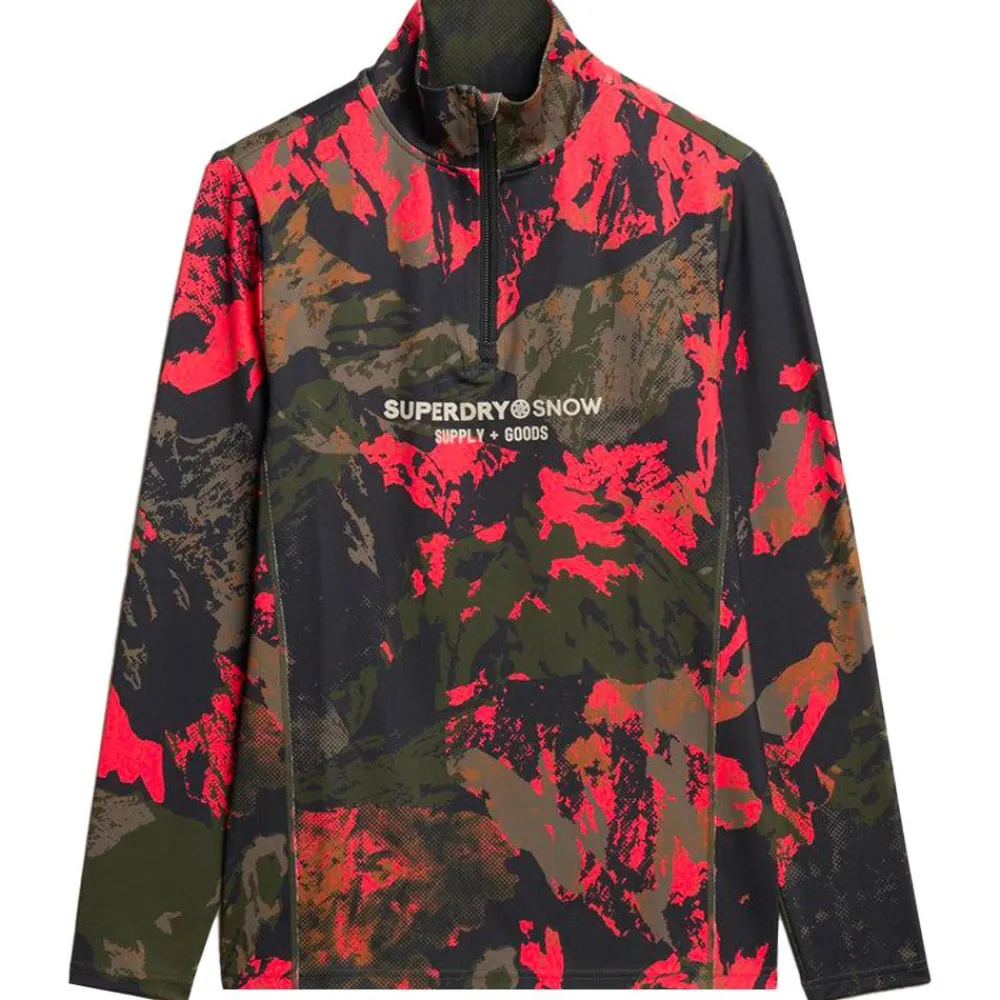 Best Sous-vêtement technique Base Layer Half Zip Top Volcanic Mountain Orange Homme Sous-Vêtement Homme
