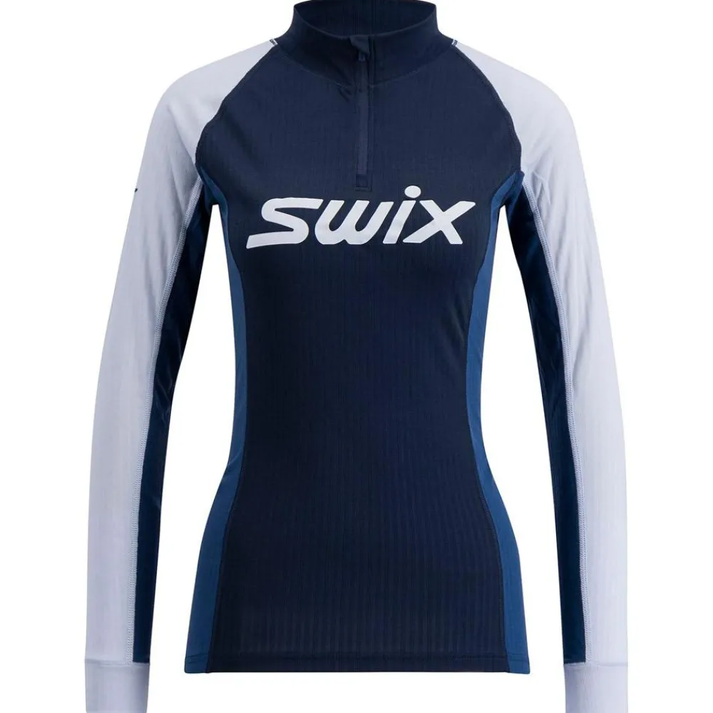Hot Sous-vêtement technique Racex Classic Half Zip W Dark Navy Lake Blue Femme Sous-Vêtement Femme|Sous-Vêtements Thermiques