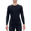 Sous-Vêtement Homme<Uyn Sous-vêtement technique Man Evolutyon Uw Shirt Lg Sleeve Blackboard Anthracite White