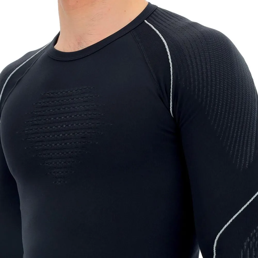 Sous-Vêtement Homme<Uyn Sous-vêtement technique Man Evolutyon Uw Shirt Lg Sleeve Blackboard Anthracite White