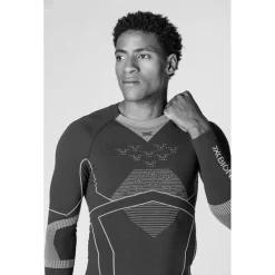 Best Sous-vêtement technique Energy Accumulator Light Shirt Ls 1/2 Zip Black Light Grey Homme Sous-Vêtement Homme