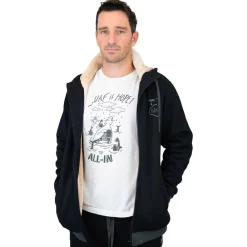 Online Sweat Hoodie Plush Black Sweat - Pull - Poncho