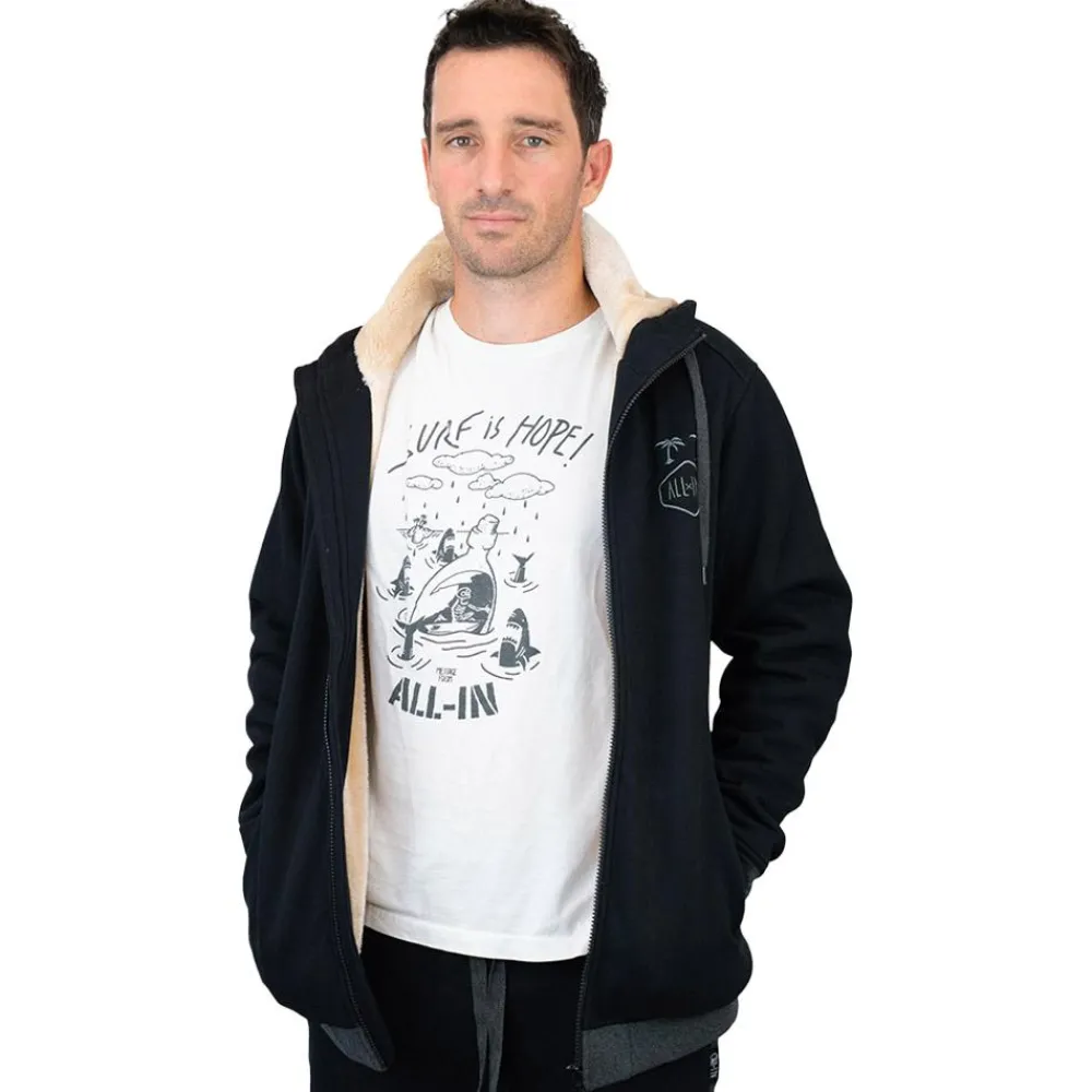 Online Sweat Hoodie Plush Black Sweat - Pull - Poncho