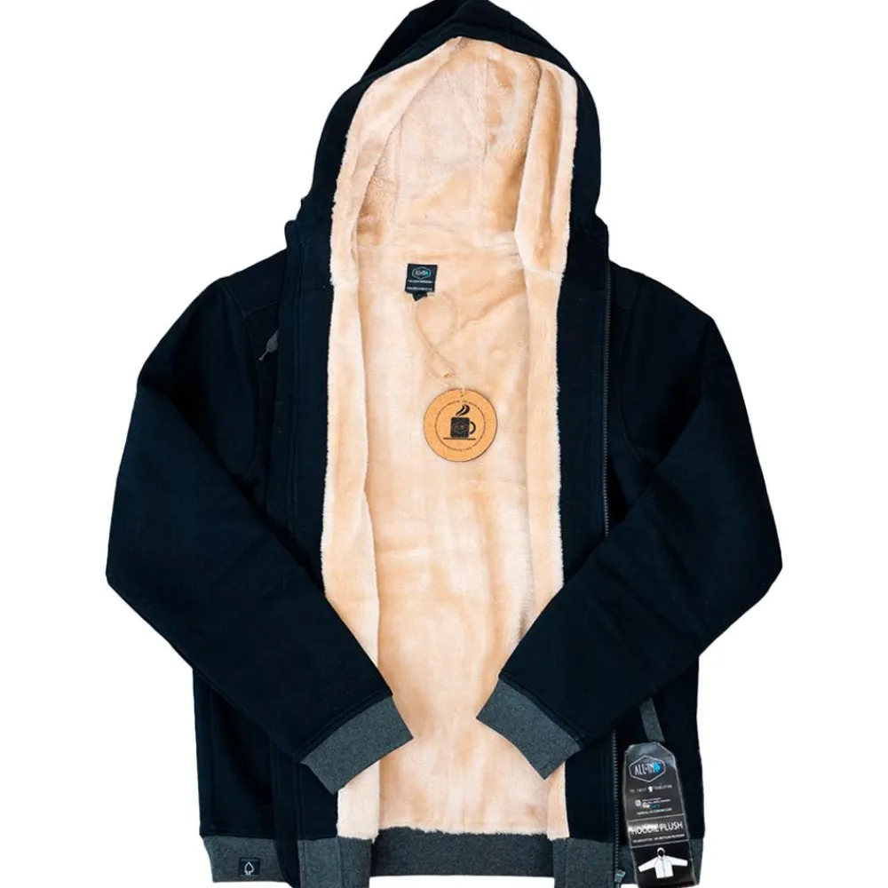 Online Sweat Hoodie Plush Black Sweat - Pull - Poncho