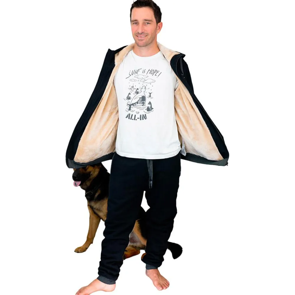 Online Sweat Hoodie Plush Black Sweat - Pull - Poncho