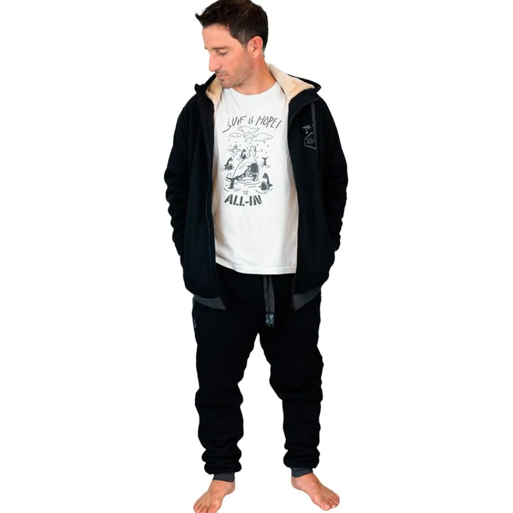 Online Sweat Hoodie Plush Black Sweat - Pull - Poncho