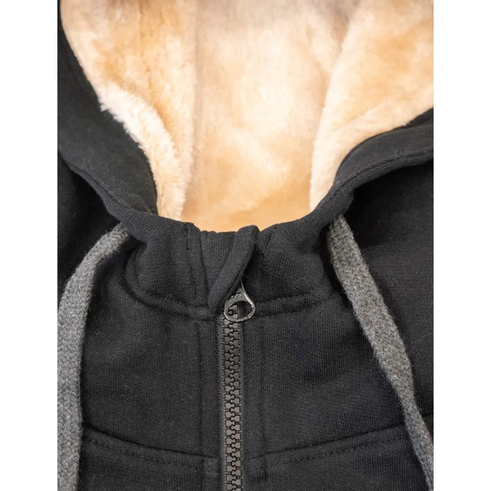 Online Sweat Hoodie Plush Black Sweat - Pull - Poncho
