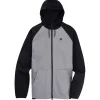 Sweat - Pull - Poncho<Burton Sweat Crown Weatherproof Full Zip Grey Heather True Black