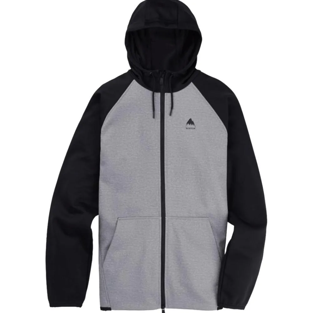Sweat - Pull - Poncho<Burton Sweat Crown Weatherproof Full Zip Grey Heather True Black