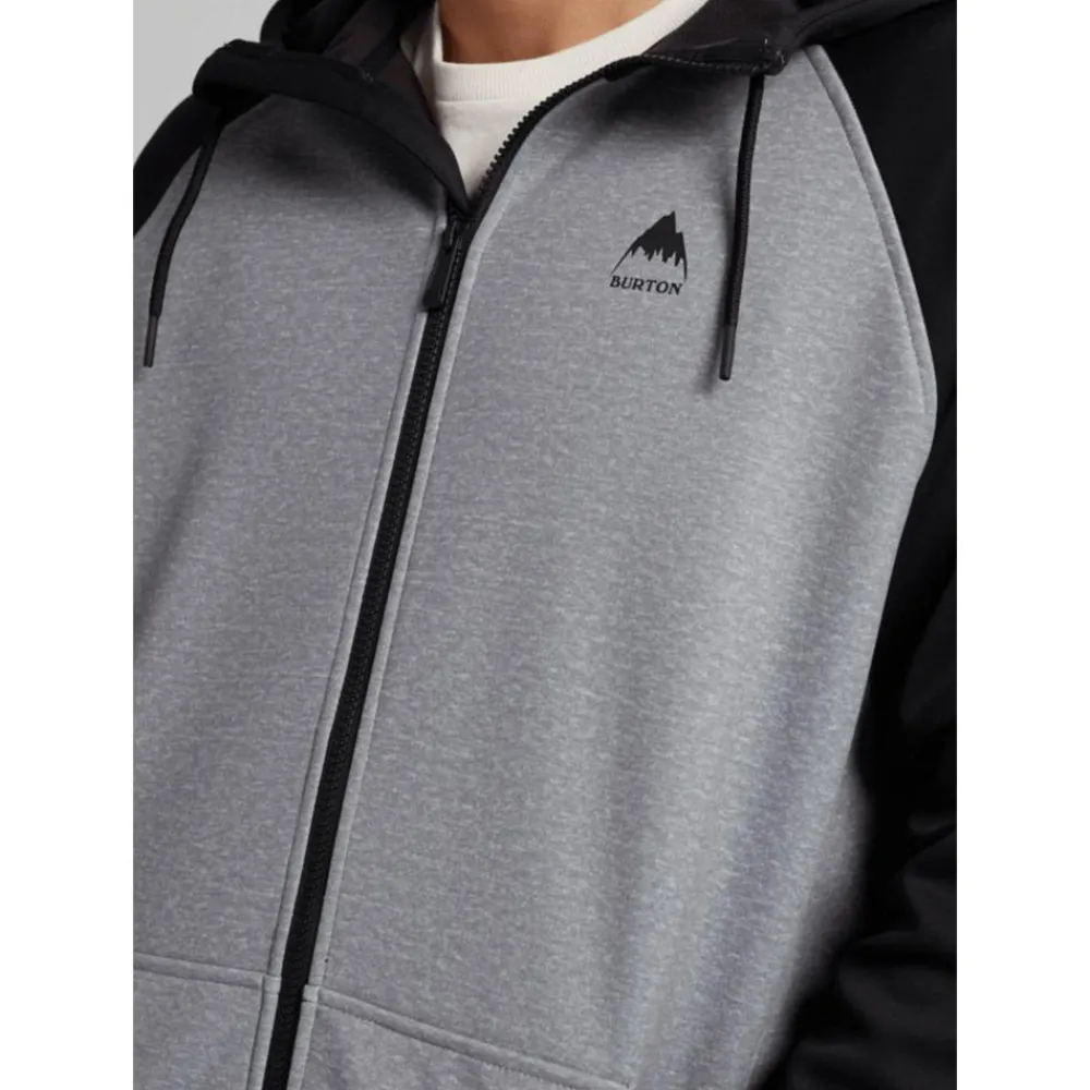 Sweat - Pull - Poncho<Burton Sweat Crown Weatherproof Full Zip Grey Heather True Black