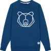 Outlet Sweat Clyde Ours (Tricotin) State Blue Sweat - Pull - Poncho