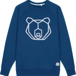Outlet Sweat Clyde Ours (Tricotin) State Blue Sweat - Pull - Poncho