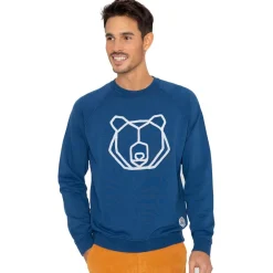 Outlet Sweat Clyde Ours (Tricotin) State Blue Sweat - Pull - Poncho