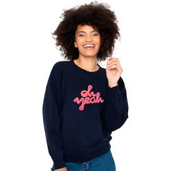Sweat - Pull - Poncho<French Disorder Sweat Rosie Oh Yeah Tricotin Navy