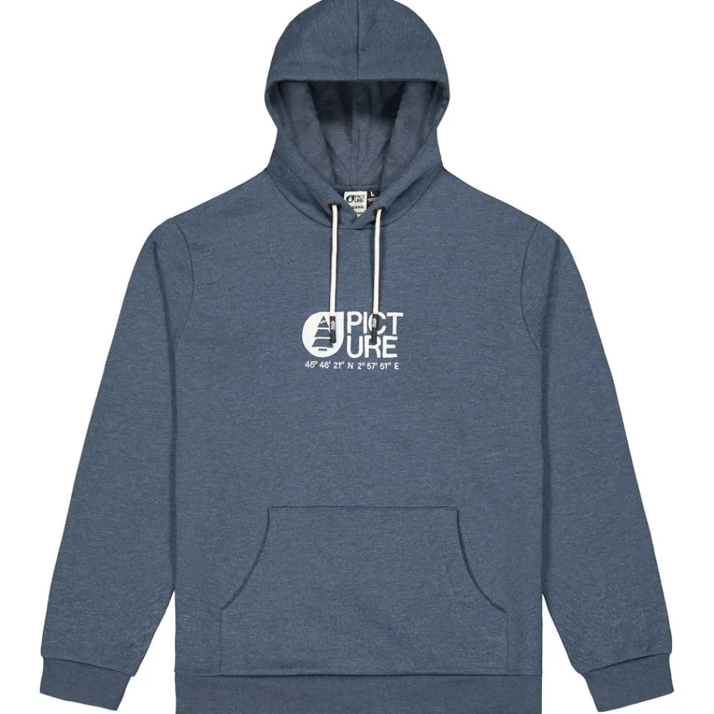 Hot Sweat Basement Hoodie Dark Blue Melange Sweat - Pull - Poncho