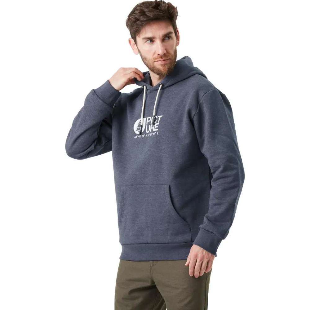 Hot Sweat Basement Hoodie Dark Blue Melange Sweat - Pull - Poncho
