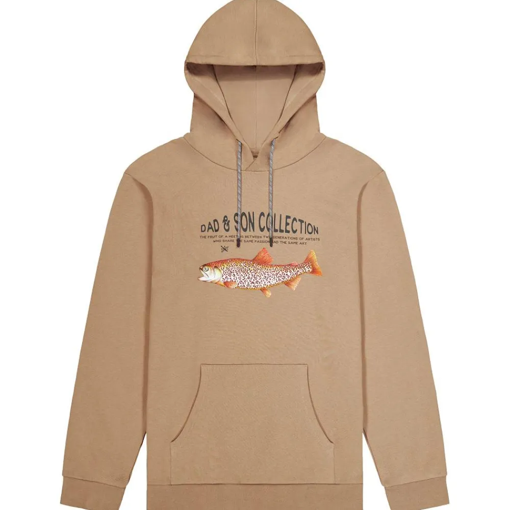 Online Sweat Dad & Son Panther Hoodie Dark Stone Sweat - Pull - Poncho