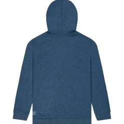 Online Sweat Julka Plush Dark Blue Melange Sweat - Pull - Poncho