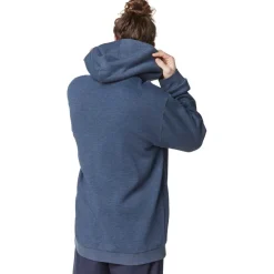 Online Sweat Julka Plush Dark Blue Melange Sweat - Pull - Poncho